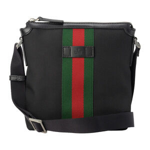Gucci Web Shoulder Bag Black